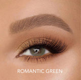 Romantic Green colored contact lenses with a natural blend of green and hazel for a soft enhancement.