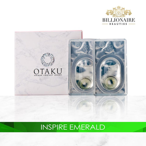 Otaku Inspire Emerald similar to Solotica Natural Quartzo. Best natural green contact lenses designed for everyday wear with a rich emerald shade