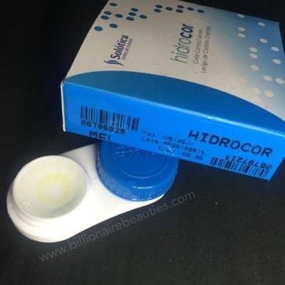 Solotica Hidrocor Mel green-hazel contact lenses styled for a natural everyday look in a vial